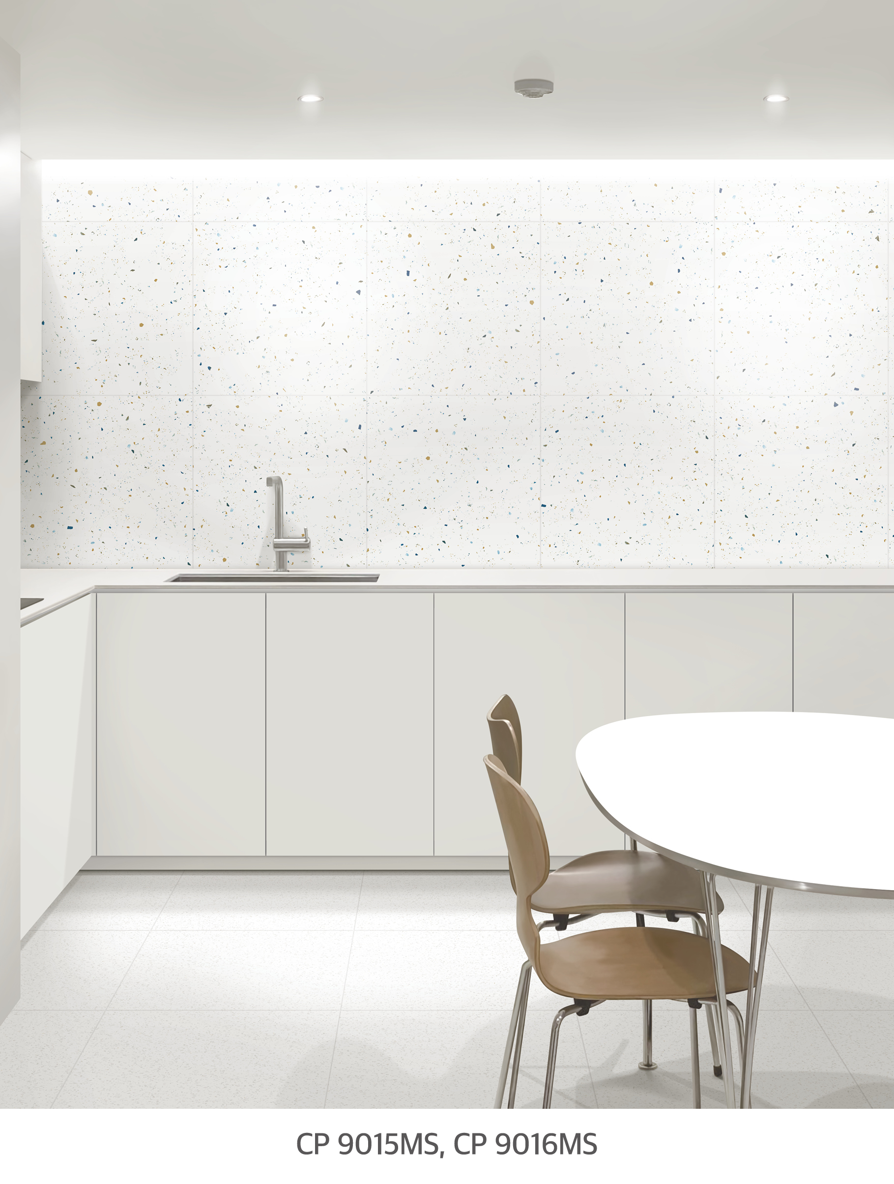 PE CP 9016MS - WHITE TERRAZZO. 시공이미지 6