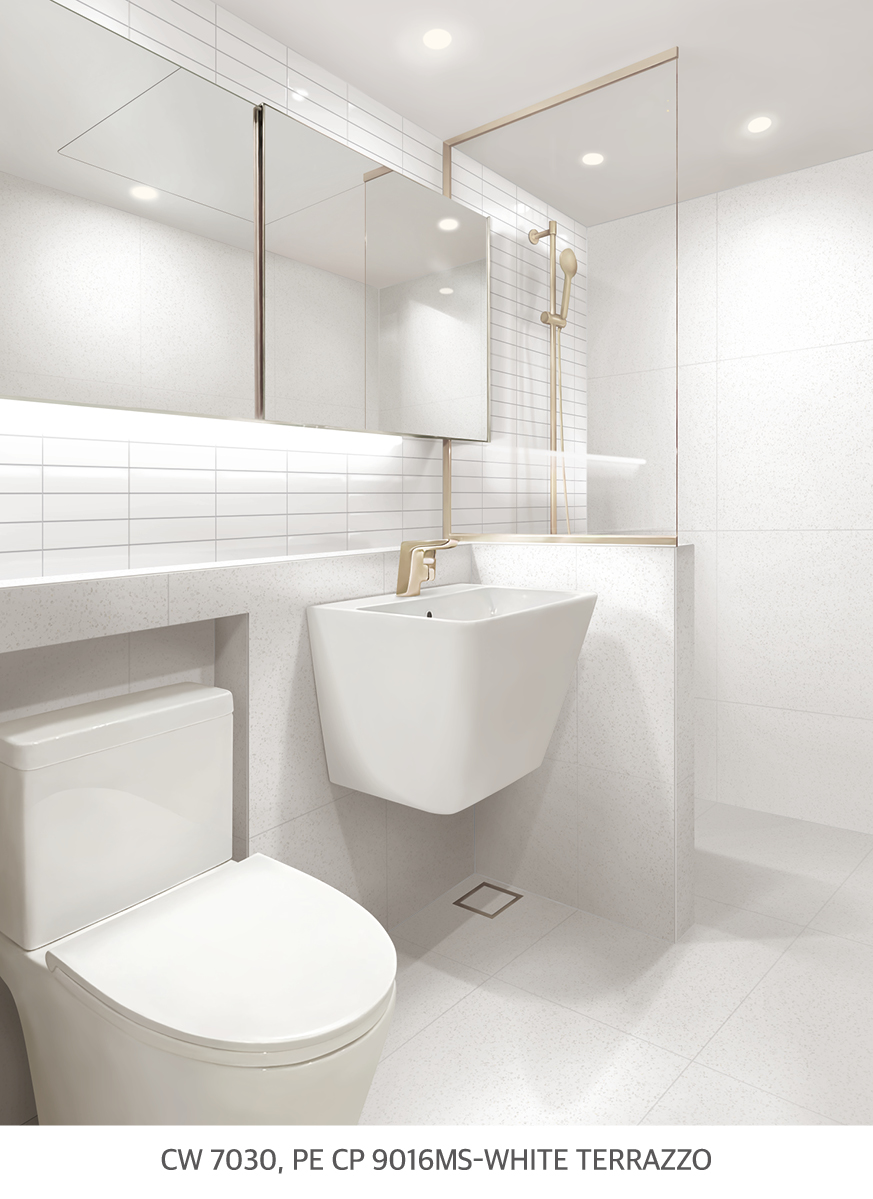 PE CP 9016MS - WHITE TERRAZZO. 시공이미지 5