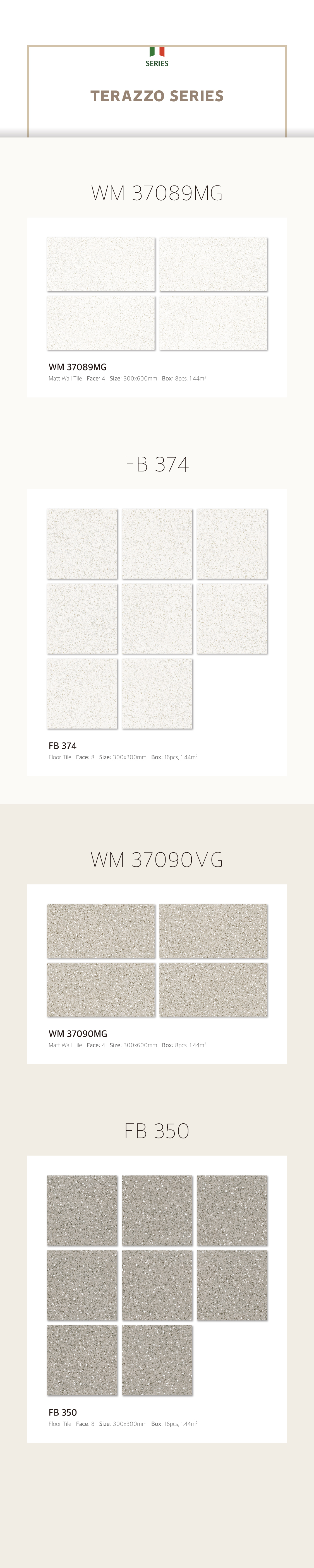 테라조 벽/바닥 시리즈 _ 300x600MM + 300x300MM 시공이미지 1